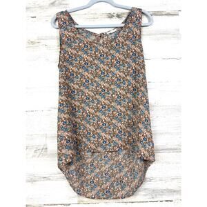 Pleione Women M Multicolor Lightweight Darted Pullover High Low Tank Blouse